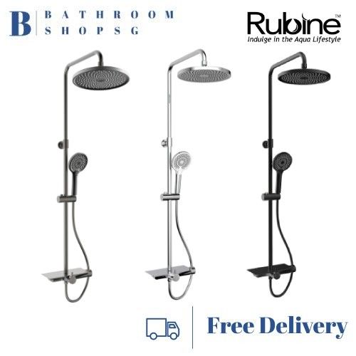 Rubine DECKOS U2 Round Rainshower Column with Shelf RSCDECKOSU2