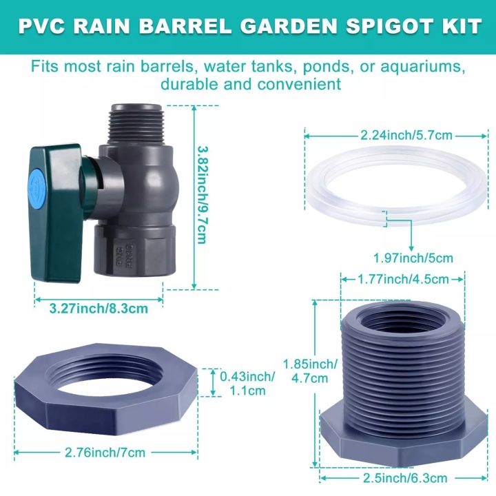 Faucet Kit Fitting Gardening Supplies Bulkhead Accessories Bucket ...