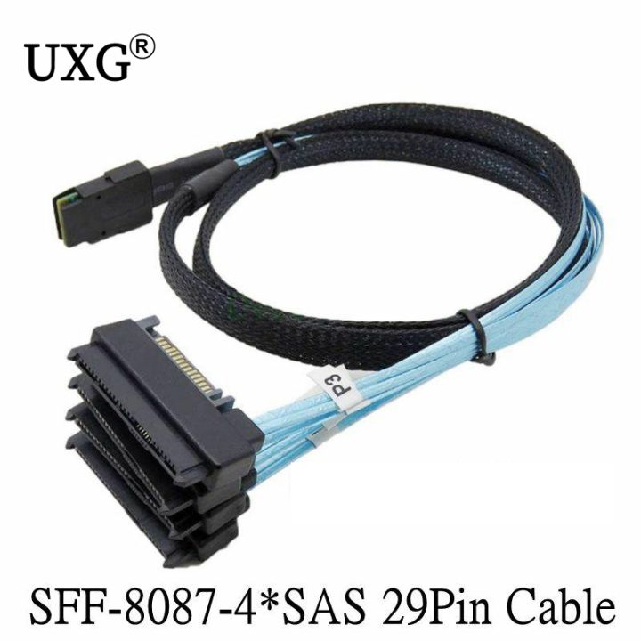 SFF-8087 To 4 SFF-8482 Internal Mini SAS SATA Cable 36pin 8087 to 29pin ...