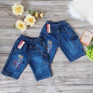 Quần Short Jean bé trai quần bò cho bé trai quần ngố bé trai mặc Tết 16-18kg