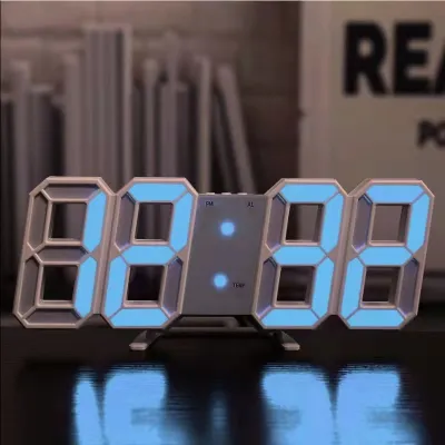 Jam Dinding Digital LED 3D / Jam Meja Jam Dinding Bentuk Angka 3D LED Digital