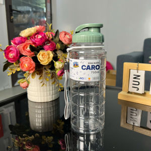 Bình đựng nước CARO bình nước nhựa Việt Nhật trong suốt có dây treo cứng cáp bền đẹp My Home DN059