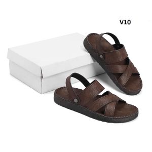 Dép doctor quai ngang da nam cao cấp đế khâu chỉ xung quanh toàn bộ chắc chắn V4