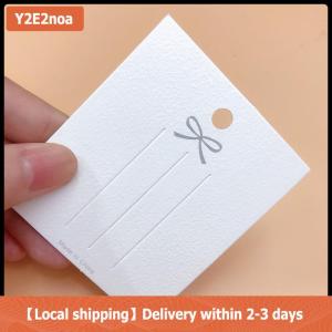 【Local shipping】 50PCS White Hairpin Card Trinket Bow Display Cards Cardboard Packing Paper