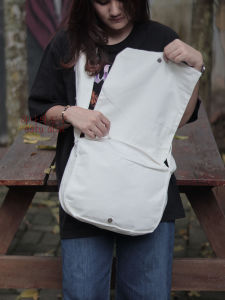 SATU ALAT Tas Selempang Tali Lebar PARIS 100% Canvas Premium Tebal Tas Kanvas