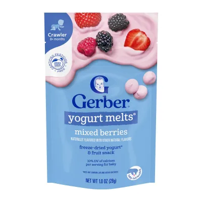 Gerber Mixed Berries Yogurt Melts 28G Baby Snack - From 8 Months