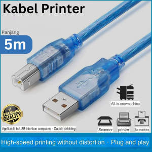 KABEL PRINTER USB CABLE DATA PRINTER USB 30CM / 1.5M / 3M / 5M / 10M KABEL DATA PRINTER PERPANJANGAN USB Komputer