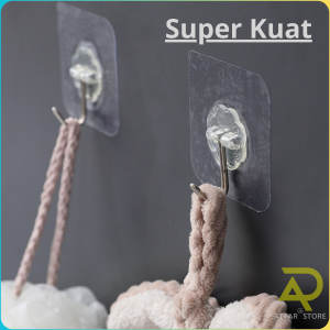 Paket 10 pcs Gantungan Baju Tempel Super Kuat Hanger Hook Perekat Didinding