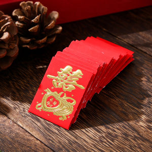 25Pcs/Set Mini Envelope Angpao Rabbit Year Red Pocket 2023 Chinese New Year Spring Festival Good Luck CNY Money Bags