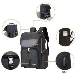 Ba Lô Đựng Máy Ảnh DSLR Caden M8  Vải Canvas Kiểu Vintage