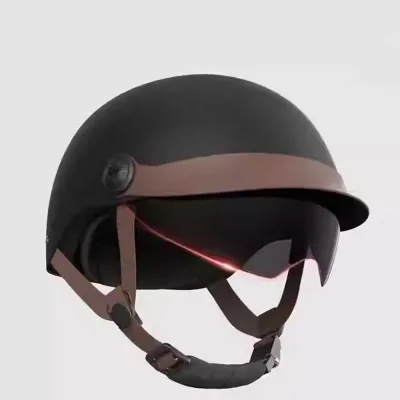 JESJELIU Sunscreen Electric Bicycle Helmet Fall Prevention Breathable Motorcycle Half Helmet Fashion Ultra Light Cycling Helmet Riding