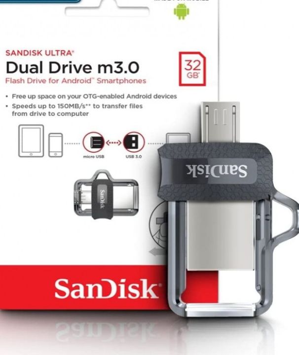 SanDisk Original Ultra Dual Drive 32GB USB OTG MicroUSB