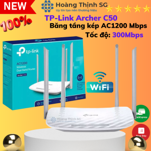 Bộ Phát Wifi TP-Link Archer C50 Chuẩn AC 1200Mbps - Chính hãng TP-Link - Bảo hành 24 tháng