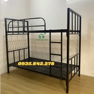 Giường tầng hộp 4x4 màu đen bền đẹp thích hợp ktx nhà trọ... [HỎA TỐC HCM]