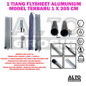 Aimpro Tiang Frame Flysheet Tenda Gunung Tiang Aluminium Ultralight