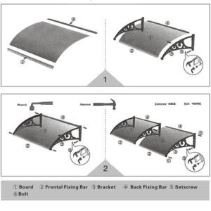 New style Hot LT 350cm x 76cm x 23cm Door&Windwo Canopy Awning