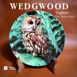 [Hàng Hiệu US/ England] WEDGWOOD - Night Called - 01 Chiếc Đĩa Cảnh Chim Cú Bằng Sứ Xương 20cm