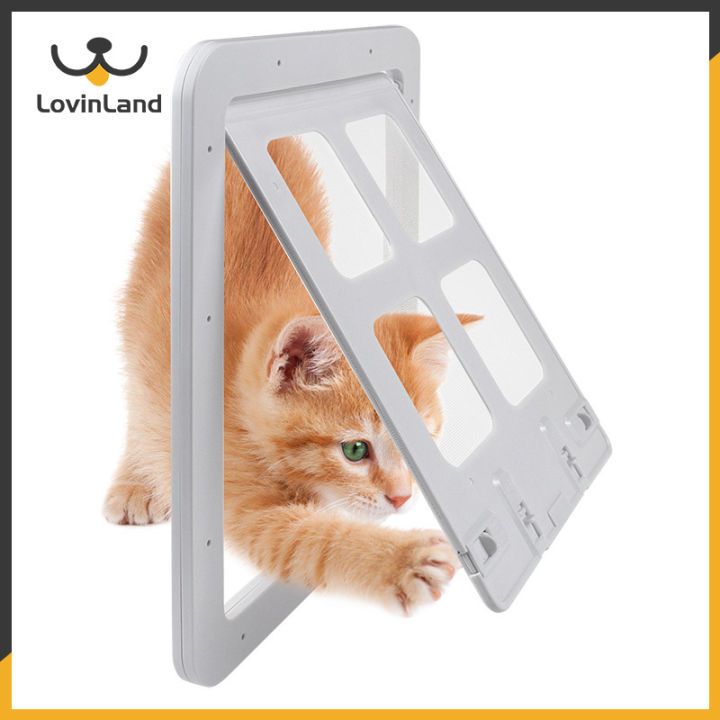 [Lovinland] Pet Pet Cat Dog Screen Door Home Lockable Sliding Cat ...