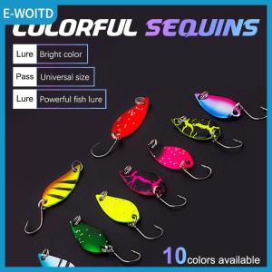 【E-WOITD】 Single Hook Scoop-Shaped Rotating Spinner Sequins Fishing Lure Fishing Tackle For Bass Perch Artificial Hook