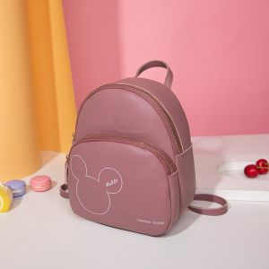 2022 Fashion Women Bag Simple Mini Backpack Pu Leather Cute Multifunctional Girl Messenger Backpack Handbag