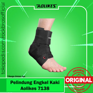 Pelindung Engkel Kaki Aolikes 7138 Dukungan Penyangga Cidera Pergelangan Kaki Olahraga Futsal Fitness Lari Gym Basket Voli Therapy Support Protector Ankle Anti Slip