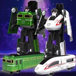 EQUOMT 2 in 1 รถไฟหุ่นยนต์เปลี่ยนรูป รถปราบดิน เครื่องขุดเครื่องขุด หุ่นยนต์ยานพาหนะทางวิศวกรรม สร้างสรรค์และสร้างสรรค์ รถไฟรถไฟรถไฟ ของเล่นหุ่นยนต์แปลงร่าง ของเล่นเด็กเล่น