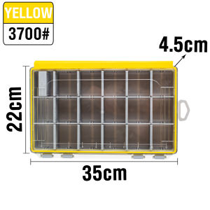 Waterproof Floating Fishing Tackle Box - Sealed PP+ABS Bait Organizer with Adjustable Dividers & Scale Markings