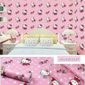 {BUY 1 GET 1} - Wallpaper Dinding Garis Ulir Salur Hijau / Salur Biru / Wallstiker Garis Ruang Tamu
