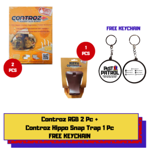 Paket Hippo Snap Trap Perangkap Tikus Jebakan Tikus dan Controz Rodent Glueboard Lem tikus paling ampuh Lem tikus FREE Keychain