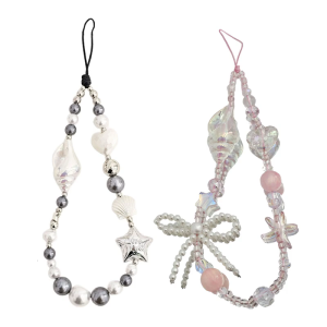 Handmade Beaded Phone Chain Pendant Telephone Lanyard Cellphone Rope Bracelet Fashion Keyring Keychain For Women