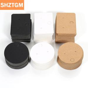 [COD] SHZTGM การ์ดแสดงผลต่างหูกระดาษแข็งกลม50ชิ้นป้ายแขวนเครื่องประดับกระดาษคราฟท์เปล่าสำหรับต่างหูหมุดหูขายบรรจุภัณฑ์