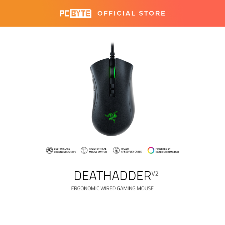 DeathAdder V2 Wired Gaming Mouse - Black | Lazada