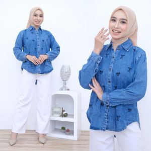 MIKHA BLOUSE BORDIR ATASAN PITA  JUMBO BUSUI