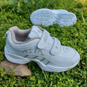 Giày ASIA Nam Trắng Da PU – Quai Dán Gọn Nhẹ Phù Hợp Đi Học Đi Làm