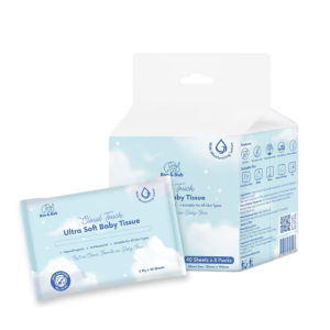 Cloud Touch Ultra Soft Baby Tissue Moisturizing Lotion Tissue (40s x 8 packs) Facial tissues for delicate skin