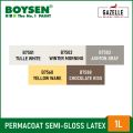 Boysen Color Series Permacoat Semi-Gloss Latex Chocolate Kiss B7588 Acrylic Latex Paint - 1L. 