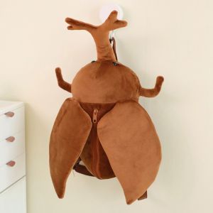 MUMU Nhẹ Ba lô hình bọ hung Thoáng khí mềm mại Ba lô hình bọ cánh cứng. Phim hoạt hình Đồ chơi nhồi bông Ba lô trẻ em dành cho bé trai và bé gái