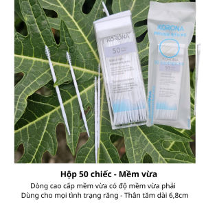 Tăm nha khoa tăm nhựa tăm y tế xỉa răng cho răng niềng và răng thường 2 đầu cao cấp mềm vệ sinh răng miệng