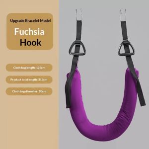 Home Lumbar Traction Belt Spinal Decompression Stretcher Waist Support Hanging Sling with Hooks Alat Peregang Belakang
