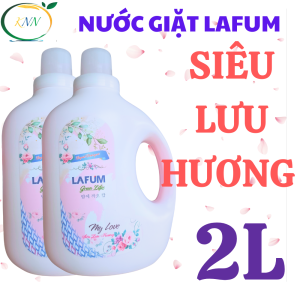 Nước Giặt Xả Siêu Lưu Hương Lafum 2L 4.8KG Hương MY LOVE Công Nghệ Mới Siêu Đậm Đặc Làm Sạch Vết Bẩn Lưu Hương Bền Lâu