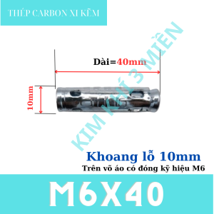 Tắc kê áo nở trong sắt xi kẽm ( Tắc Kê nở / vít nở đóng tường )