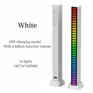 【SG】Music Sync Led Strip Lights RGB Voice Control Lamp Sound Control Pickup Rhythm Lamp Atmosphere Light Voice-Activat Rechargeable