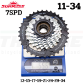 เฟืองเกลียวจักรยาน SUNRACE mtb,MFM4S 7SPDสปีด 13-34T/13-25T. 