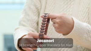 Jecanori Copper Bracelet for Men 3X Strength Magnetic Bracelets for Men