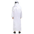 Người Đàn ông áo choàng hồi giáo thobe saudi Arab Tay áo dài Robe với khăn phù hợp với hóa trang Halloween Trung Đông Arab hoàng tử Trang Phục Cosplay cho nam giới trưởng thành. 