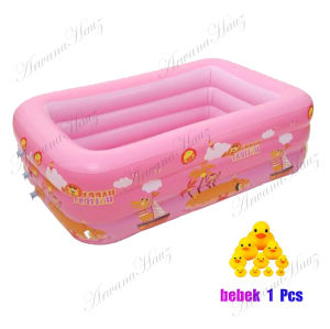 🔥Kolam Renang Anak Dasar Gelembung Empuk Bentuk Kotak Crystal Rectangular Pool Murah / kolam renang anak free pompa / kolam renang anak anak / kolam renang anak anak jumbo / kolam renang besar jumbo / kolam renang