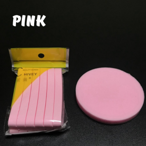 ABS Compressed Soft Thick Massage Sponge Soak Water Deep Cleansing Eyelash Make Up Remover Skin Care Beauty Tool Pink/ Blue/ Yellow/ Purple 12pcs- Span Muka Solekan