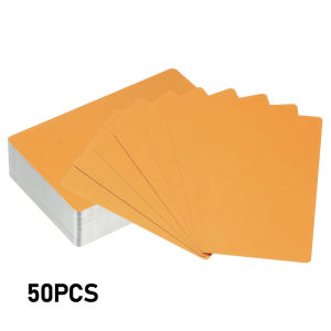 50Pcs Blank Metal Business Card Multipurpose Aluminum Alloy Blanks Card DIY Gift Metal Cards
