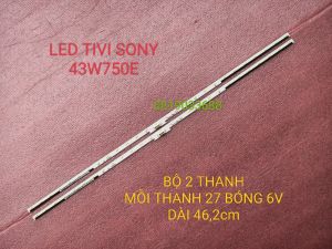 [HCM]THANH LED TIVI SONY 43W750E 43WE755  MỚI 100% BỘ 2 THANH TRÁI PHẢI MỖI THANH 27 BÓNG 6V DÀI 462cm