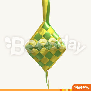 Dekorasi Ketupat Kain Satin - Hiasan Lebaran & Ramadhan